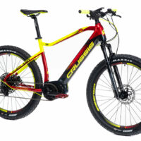 Crussis e-Atland 8.6-S Mens Electric Mountain Bike 2021 - Candy Red/Yellow/Black - Image 2