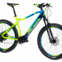Crussis e-Atland 9.6-S Mens Electric Mountain Bike 2021 - Lime/Blue - Image 2