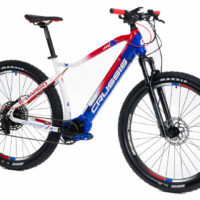 Crussis e-Largo 9.6-L Mens Electric Mountain Bike 2021 - Blue/White/Red - Image 2
