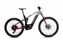 Haibike AllMtn CF SE Full Sus Electric MTB 2022, Mix Wheel, Bosch Perf. CX - Beige/Black/Red