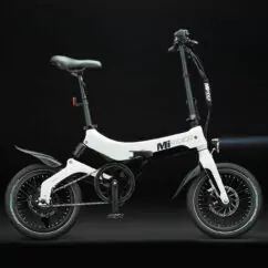 MiRider One Folding City Electric Bike, 16" Wheel, 7Ah Battery - White
