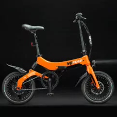 MiRider One Folding City Electric Bike, 16" Wheel, 7Ah Battery - Orange