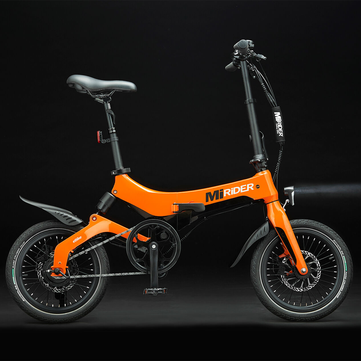 MiRider One Folding City Electric Bike, 16" Wheel, 7Ah Battery - Orange
