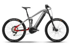 Haibike AllTrail 5 Full Sus Electric Mountain Bike, 27.5" Wheel, Yamaha PW-ST - Grey/Red