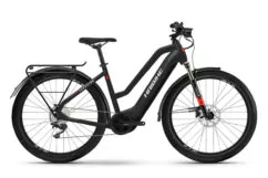Haibike Trekking 6 MID Hybrid Electric Bike 2022, 27.5" Wheel, Yamaha PW-ST - Matt Black/Red