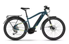 Haibike Trekking 5 HIGH Hybrid Electric Bike, 27.5 Wheel, Bosch Performance - Blue/Canary