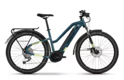Haibike Trekking 5 MID Hybrid Electric Bike 2022, 27.5 Wheel, Bosch Performance - Blue/Canary
