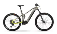 Haibike AllMtn 2 Full Sus Electric Mountain Bike 2023, Mix Wheel, Yamaha PW-X3 - Gloss Grey/Lemon