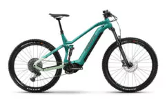 Haibike AllMtn 2 Full Sus Electric Mountain Bike 2023, Mix Wheel, Yamaha PW-X3 - Gloss Aqua/Black