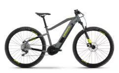 Haibike Hardnine 6 Hardtail Electric Mountain Bike 2022, Yamaha PW-ST, 630Wh - Grey/Yellow