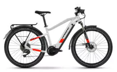 Haibike Trekking 7 HIGH Hybrid Electric Bike 2022, Yamaha PW-ST, 630Wh - Cool Grey/Red