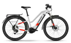 Haibike Trekking 7 MID Hybrid Electric Bike 2022, Yamaha PW-ST, 630Wh - Cool Grey/Red