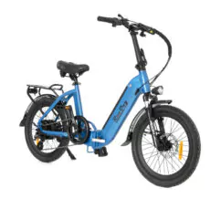 RooDog Cosmo Folding Electric Bike, 20" Wheel, 13.2Ah Integrated - Metallic Blue