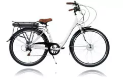 Cyclotricity Jade Step Through Dutch Style 18" Frame Electric Bike, 6 Speed Derailleur, 700C Wheel - White