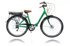 Cyclotricity Jade Step Through Dutch Style 18" Frame Electric Bike, 6 Speed Derailleur, 700c - Green