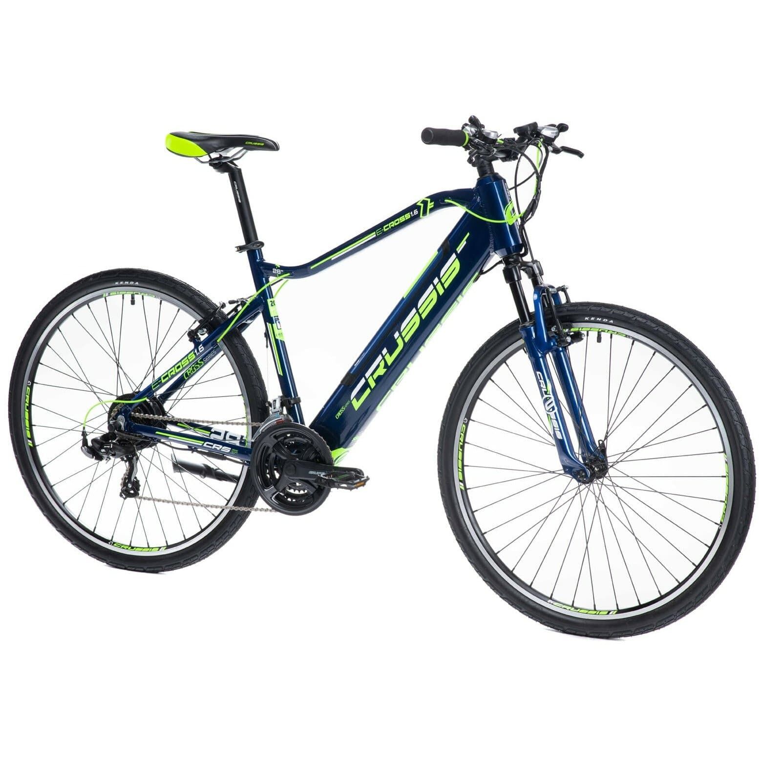 Ex Demo Crussis e-Cross 1.6 Mens Hybrid Electric Bike 2021, 13Ah, 28" Wheel - Dark Blue/Green