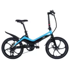 Li-Fe Flo Folding Electric Bike, 20" Wheel, 7.8Ah Integrated Battery - Gloss Black/Blue