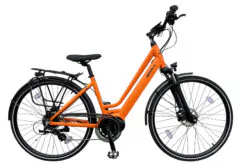 Batribike Gamma-S Step Through Hybrid Electric Bike, 28" Wheel - Orange