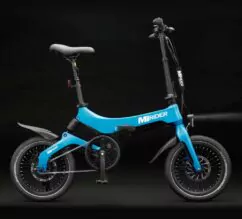 MiRider One Folding City Electric Bike, 16" Wheel, 7Ah Battery - Blue