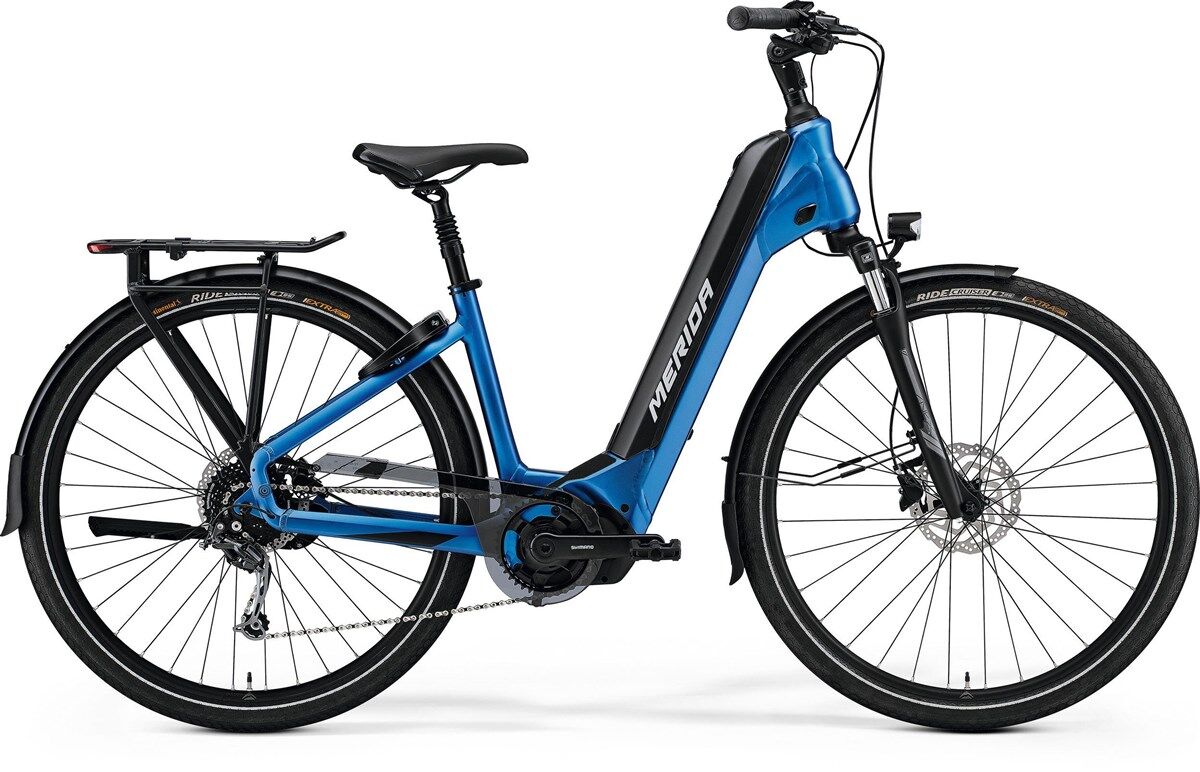 Merida eSpresso City 400 EQ Step Through Hybrid Electric Bike, SHIMANO Drive - Silk Blue