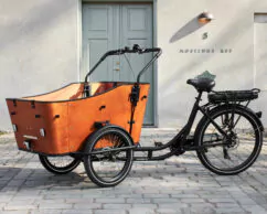 AMCargoBikes Ultimate Harmony Cargo Electric Tricycle - Black/Woodgrain - Updated Model