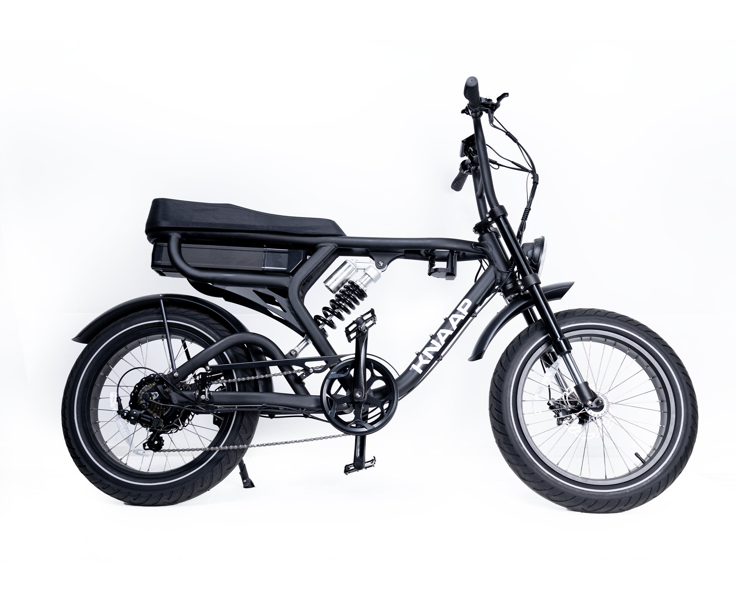 Knaap RTD 2 Seater Urban Electric Bike, Mid Suspension, 21Ah Battery - Black