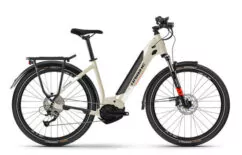Ex Demo Haibike Trekking 4 Lowstep Hybrid Electric Bike 2022, 27.5" Wheel, Yamaha PW-TE - Cream