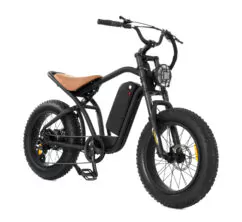 RooDog Rogue Fat Cruiser Electric Bike, 13Ah - Black/Brown