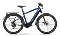 Haibike Trekking 7 HIGH Hybrid Electric Bike 2022, Yamaha PW-ST, 630Wh - Navy/Sand