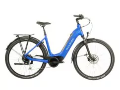 Raleigh Motus Grand Tour Derailleur Low Step Hybrid Electric Bike 2022, BOSCH Active Line PLUS - Blue