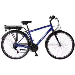 Dawes Discover-E Trekking Electric Bike, 700c, 10Ah Battery - Satin Metallic Blue