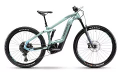 Ex-Demo Haibike AllMtn 3 Full Sus Electric Mountain Bike, Mix Wheel, Bosch Perf. CX, 41cm Frame - Gloss Metal Cyan