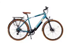Ex Demo Batribike Vista-X Crossbar Trekking Electric Bike, 28" Wheel, 10.4Ah - Iris Blue