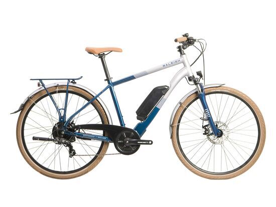 Ex Demo Raleigh Array Crossbar Electric Hybrid Bike, 400Wh Battery, 700c Wheel - Silver/Blue