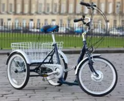 Mission Solo Ultra-lowstep Electric Converted Tricycle, Cyclotricity Powered, 20" Wheel - Navy