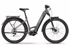 Haibike Trekking 4 LOW Hybrid Electric Bike, 27.5" Wheel, Yamaha PW-S2 - Grey