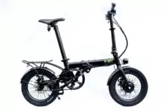 E-Go Lite Mini Compact Folding Electric Bike, 16" Wheel, Single Speed - Black