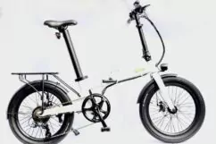 E-Go Max Folding Electric Bike, 20" Wheel, 14Ah Samsung Battery - White