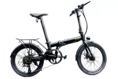 E-Go Lite+ Folding Electric Bike, 20" Wheel, 7 Speed, 7Ah Battery - Black