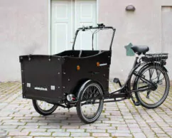 AMCargoBikes Deluxe Tadpole Cargo Electric Tricycle - Black