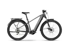 Haibike Trekking 4 High Hybrid Electric Bike, 27.5 Wheel, Yamaha PW-S2 - Silver/Pearl
