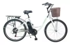 Elswick Electric Step Through Heritage Electric Bike 7.8Ah, 6 Speed, 26" Wheel - White