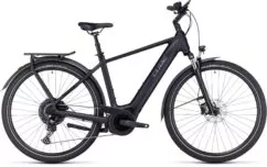 Cube Touring Hybrid Pro 625 Electric Trekking Bike - Black Metal