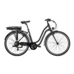 Pure Free City Electric Hybrid Bike, 7 Speed - Black