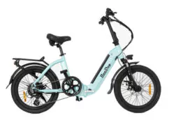 Ex Demo RooDog Cosmo Folding Electric Bike, 20" Wheel, 13.2Ah Integrated - Metallic Mint Green