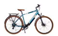 Ex Demo Batribike Vista-X Crossbar Trekking Electric Bike, 28" Wheel, Front Suspension - Iris Blue