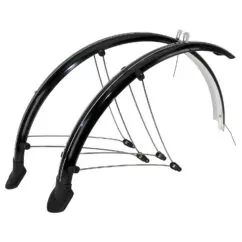 M-Wave Mudguard Set Front and Rear - Flexible with Integrated Electrical Contact 28" x 45mm