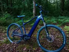 Wisper Wayfarer M9 Mid Drive Crossbar Hybrid Electric Bike, 27.5" Wheel - Navy Blue