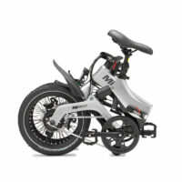 MiRider One 16" Folding Electric Bike - Silver - Image 2