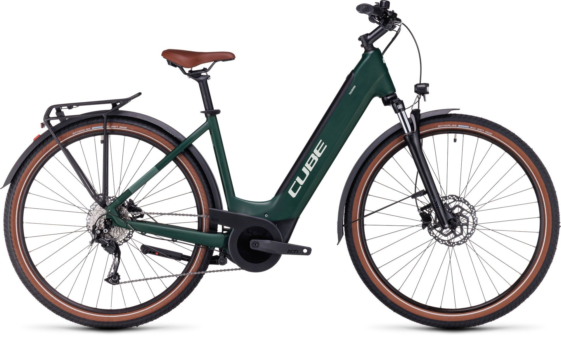Cube Touring Hybrid One 625 Easy Entry, 9 Speed - Dark Green